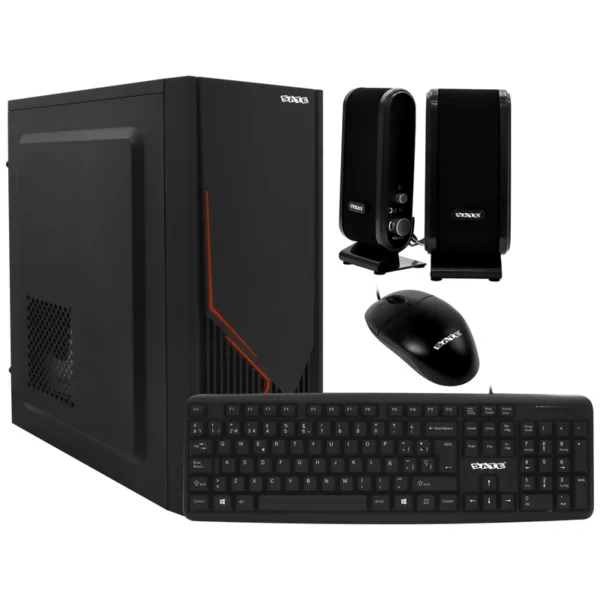 Gabinete Kit Satellite K707 Fonte 200W Mouse Speaker Teclado Espanhol - Preto