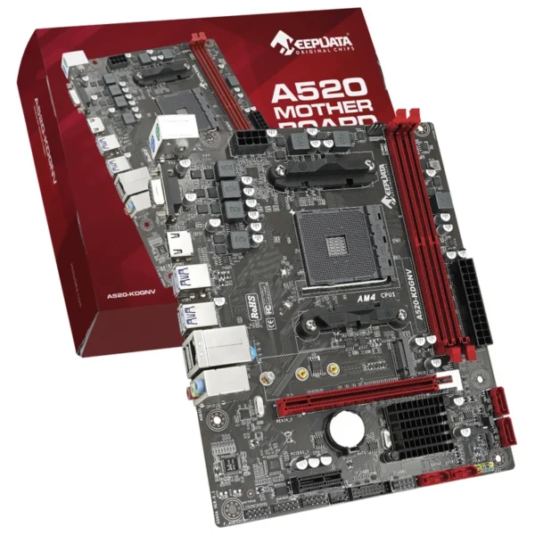 Placa Mãe Keepdata A520-KDGNV Socket AM4 VGA DDR4 AMD A520 Micro ATX