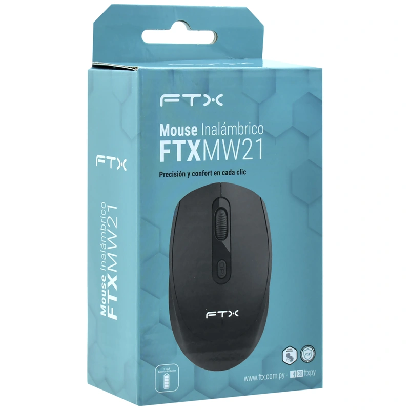 Mouse FTX MW21 Wireless Bluetooth - Preto USB Receiver 2.4GHz | FTXMW21 - Imagem 3