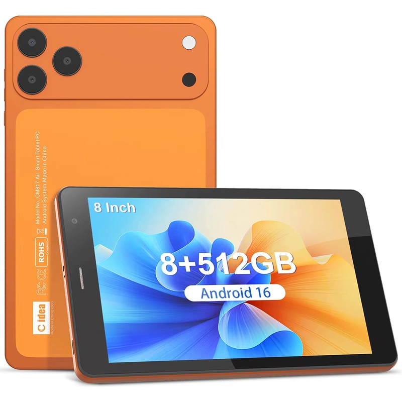 Tablet Cidea CM817 Air 8GB de RAM 512GB Tela 8 Octa Core 8" LCD Single SIM | Laranja - Imagem 2