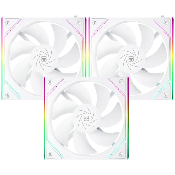 Cooler para Gabinete Thermalright TL-M12QW X3 Infinity Mirror 12X12 ARGB Branco (Kit 3)