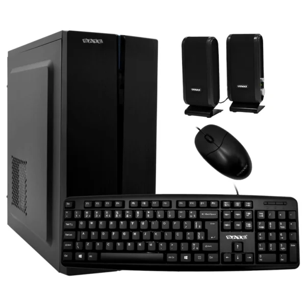 Gabinete Kit Satellite K704 Fonte 200W Speaker Mouse Teclado Português - Preto