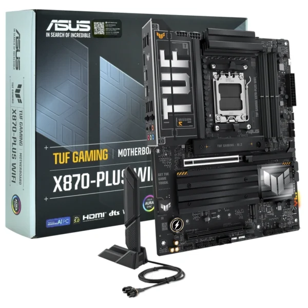 Placa Mãe ASUS TUF Gaming X870-PLUS Wi-Fi Socket AM5 DDR5 AMD X870 ATX