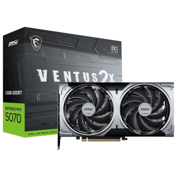 Placa de Vídeo MSI Ventus 2X OC 12GB GeForce RTX5070 GDDR7 - 912-V532-009 | 7680 x 4320