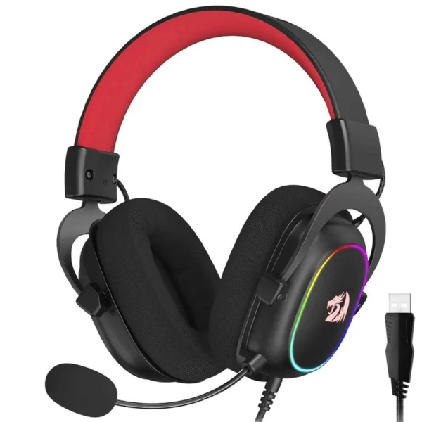 Fone Gamer Redragon H510-RGB Zeus X RGB Com Fio - Preto Zeus X H510-RGB | USB