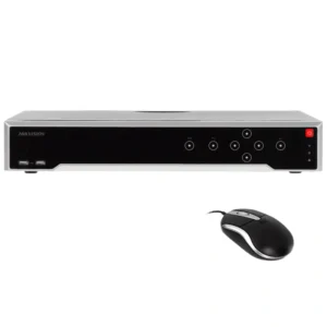 CCTV de Vigilância NVR Hikvision DS-7764NI-M4 Embedded 7700S 64CH UHD 8K HDMI RS232 USB VGA 2LAN eSATA - Preto + Mouse