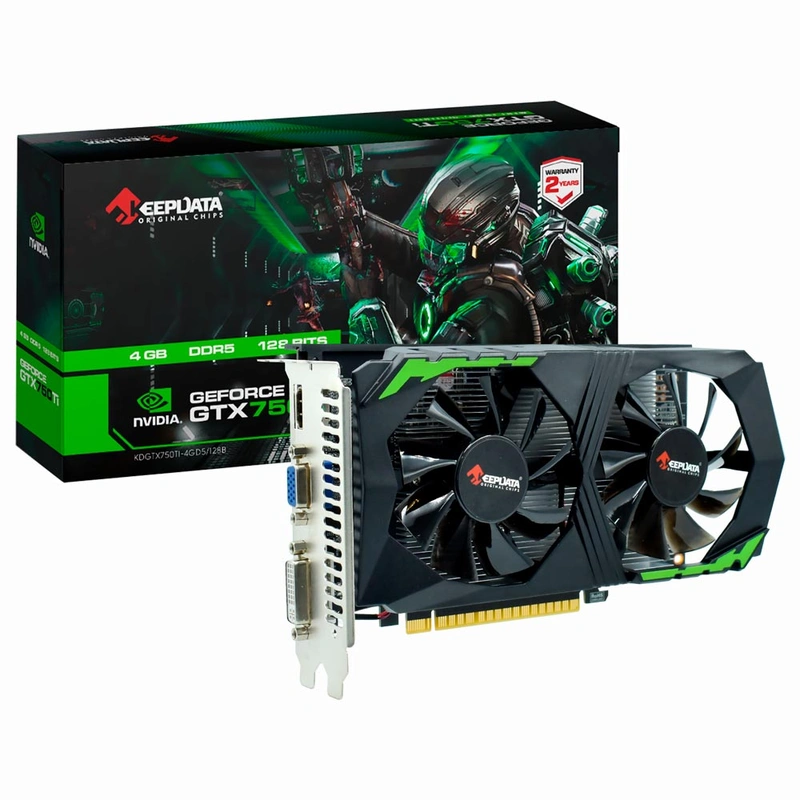 Placa de Vídeo Keepdata 4GB GeForce GTX750TI GDDR5 - KDGTX750TI-4GD5128B | 3840 x 2160