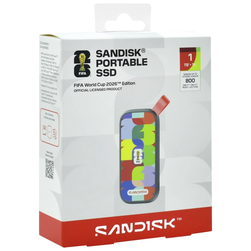 SSD Externo SanDisk 1TB FIFA World Cup 2026 Edition Portátil USB-C 3.2 - Imagem 3