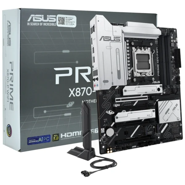 Placa Mãe ASUS Prime X870-P Wi-Fi Socket AM5 DDR5 AMD X870 ATX Wi-Fi 7