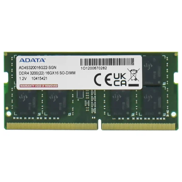 Memória RAM para Notebook ADATA DDR4 16GB 3200MHz - AD4S320016G22-SGN SODIMM