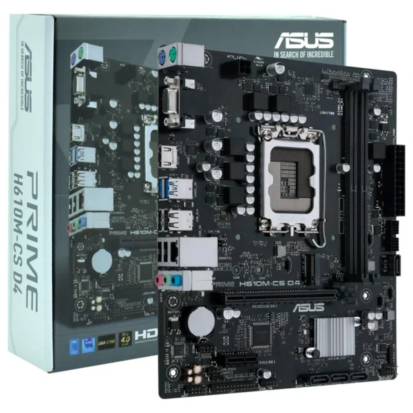 Placa Mãe ASUS Prime H610M-CS D4 Socket 1700 VGA DDR4 LGA 1700 Intel H610