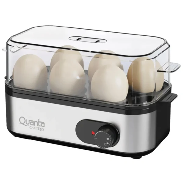 Maquina de Cozinhar Ovos Quanta QTMCH400 Cheffegg 220V - Preto Prata (4 em 1)