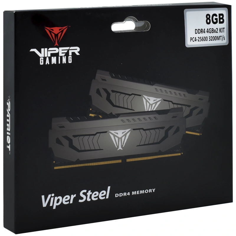 Memória RAM Patriot Viper Steel DDR4 8GB (2x4GB) 3200MHz - Cinza (PVS48G320C6K) - Imagem 3