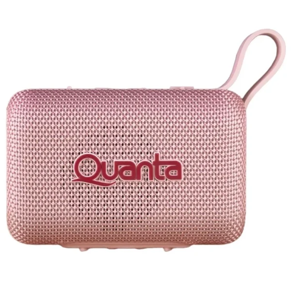 Caixa de Som Quanta QTSPS80 Mini Bluetooth TWS Micro SD - Rosa 8W IPX5 | Entrada USB