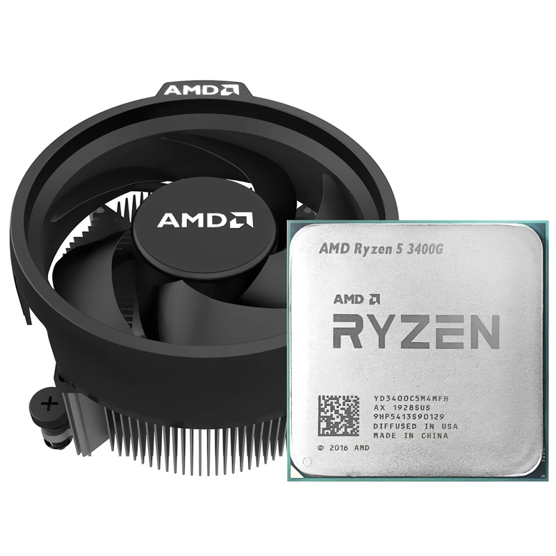 Processador AMD AM4 Ryzen R5-3400G 4.2GHz6MB3.7GHz - Base (Com Cooler)