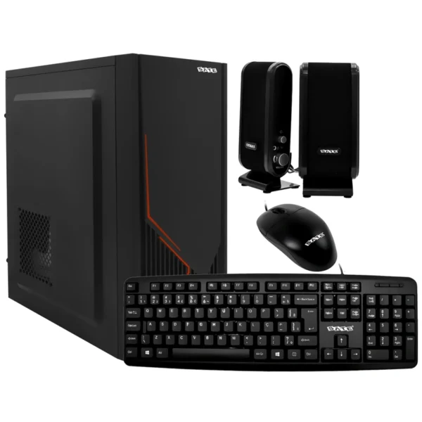 Gabinete Kit Satellite K707 Fonte 200W Mouse Speaker Teclado Português - Preto