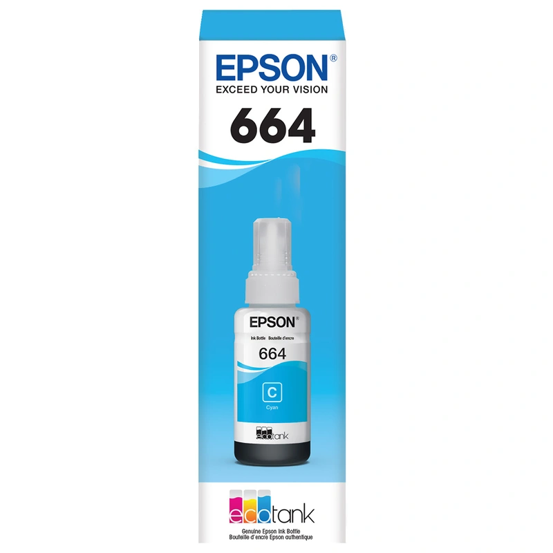 Cartucho de Tinta Epson T664220 - Ciano L110 / L200 / L300 / L555 / L1300 - Imagem 3
