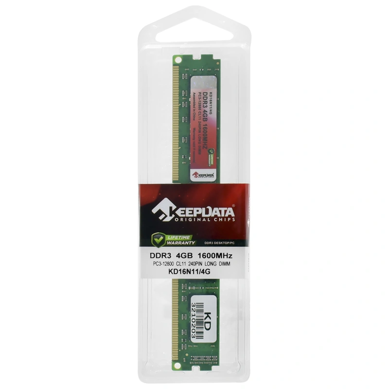 Memória RAM Keepdata DDR3 4GB 1600MHz - KD16N114G UDIMM | KD16N11/4G - Imagem 4