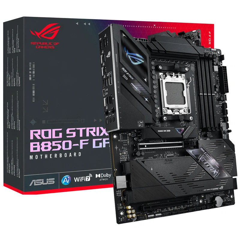 Placa Mãe ASUS ROG Strix B850-F Gaming Wi-Fi 7 Neo Socket AM5 DDR5 AMD B850