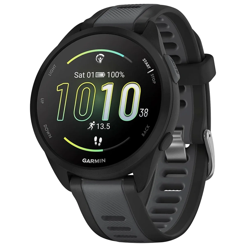 Relógio Smartwatch Garmin Forerunner 165 AMOLED - Preto Cinza (010-02863-AC)