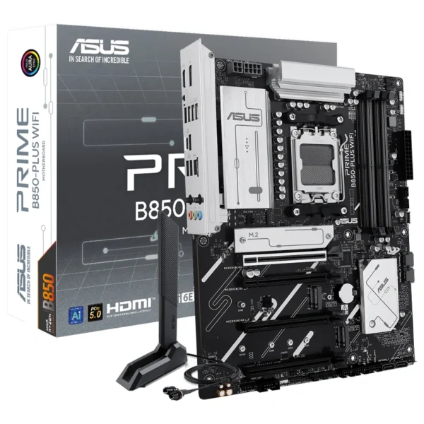 Placa Mãe ASUS Prime B850-PLUS Wi-Fi Socket AM5 DDR5 AMD B850 ATX | 4 Conectores SATA