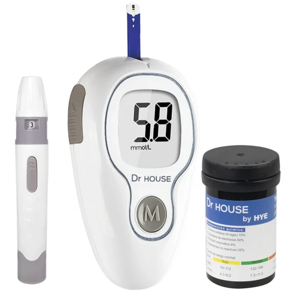 Medidor de Glicose Dr House G-425-3 Kit 25AG25TI - Branco