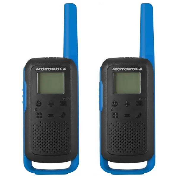 Walkie Talkie Motorola T270 FRS GMRS 25 Milhas Bivolt - Preto Azul TALKABOUT T270