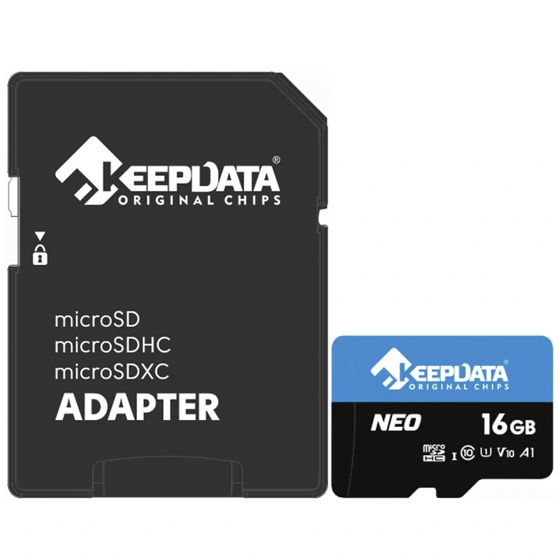 Cartão de Memória Micro SD Keepdata Neo C10 HC I U1 V10 A1 16GB - KDMSDC10U1V10A116G