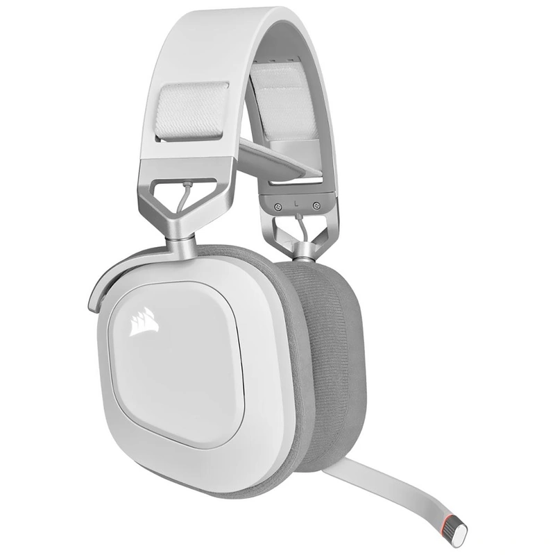 Headset Gamer Corsair HS80 RGB Wireless - Branco Cinza (CA-9011236-NA) | USB Receiver - Imagem 3
