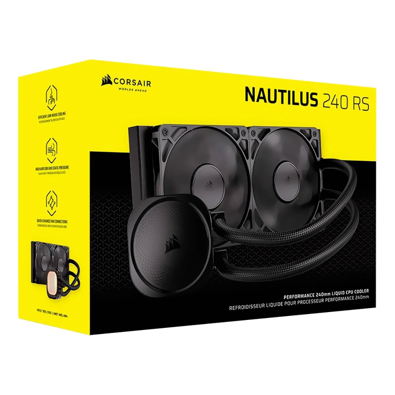 Water Cooler para Processador Corsair Nautilus 240 RS 240MM - Preto (CW-9060088-WW) - Imagem 3