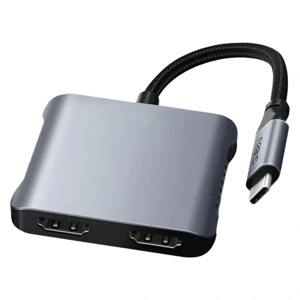 Hub USB-C FTX CT-CM2H4K-AG 115571 4 Portas 2 HDMI USB USB-C Fêmea - Cinza