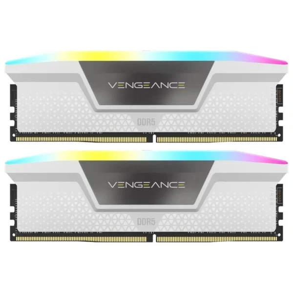 Memória RAM Corsair Vengeance DDR5 32GB (2x16GB) 6000MHz RGB Branco (CMH32GX5M2E6000Z36W)