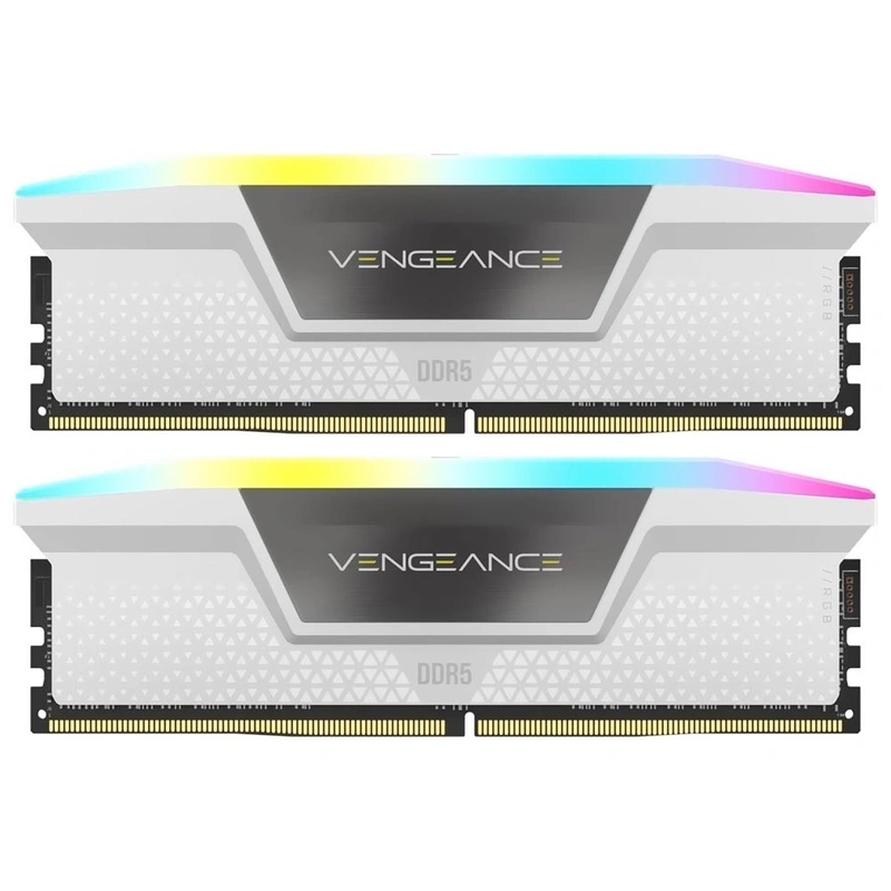 Memória RAM Corsair Vengeance DDR5 32GB (2x16GB) 6000MHz RGB Branco (CMH32GX5M2E6000Z36W)