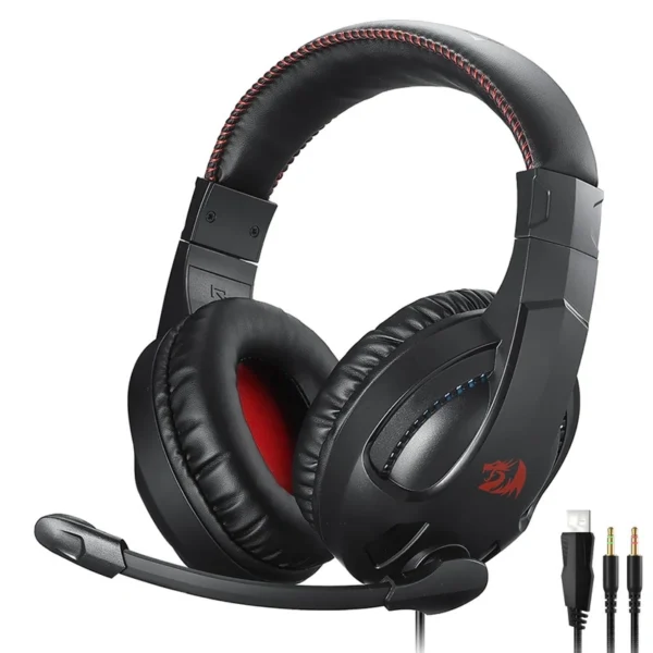Fone Gamer Redragon H211-RGB Cronus RGB Com Fio - Preto USB - Analógico de 3.5 mm