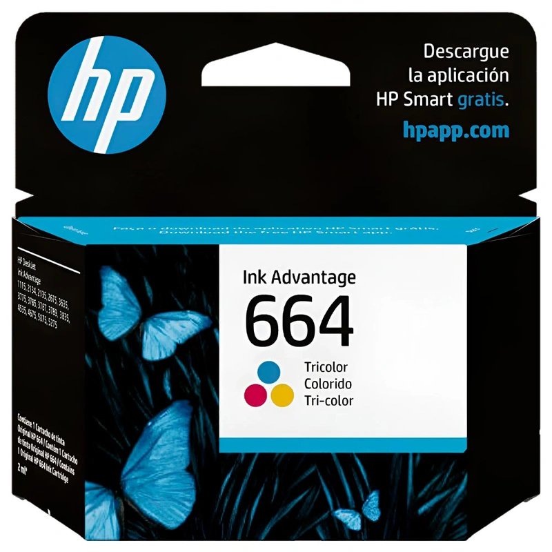 Cartucho de Tinta HP F6V28AL 664 - Colorido 664 F6V28AL Tricolor | 2 ml