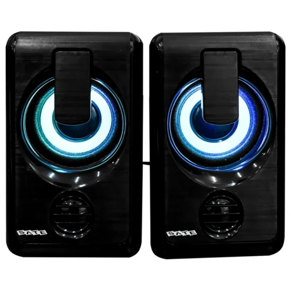 Caixa de Som Satellite AS-2301 USB - Preto 3w Com fio | USB - Conector de áudio 3.5 mm