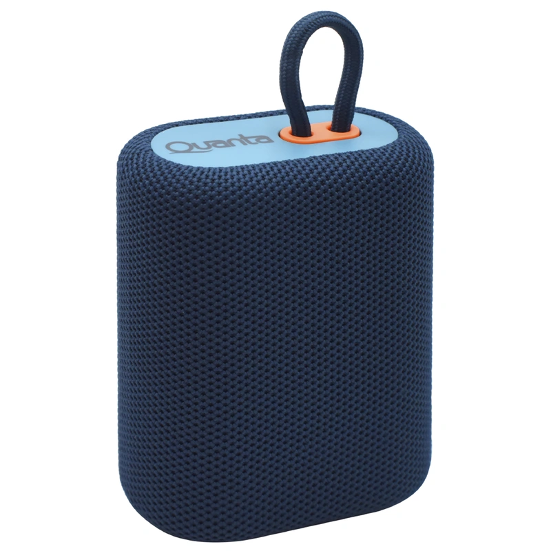 Caixa de Som Quanta QTSPB64 Bluetooth TF TWS - Azul 5W 1200 mAh | USB-C – Micro SD