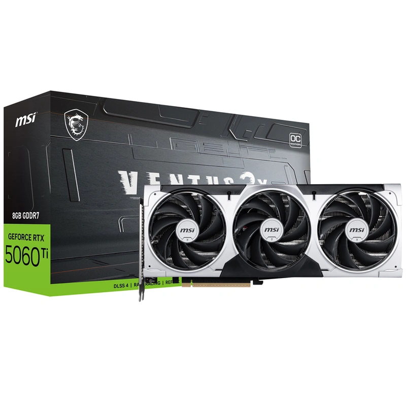 Placa de Vídeo MSI Ventus 3X OC 8GB GeForce RTX5060TI GDDR7 - 912-V812-099 | 7680 x 4320