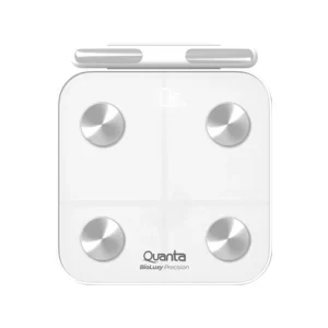 Balança Digital para Peso Corporal Quanta Bioluxy Precision QTBCB200 até 180 kg com Bluetooth - BrancoPrata