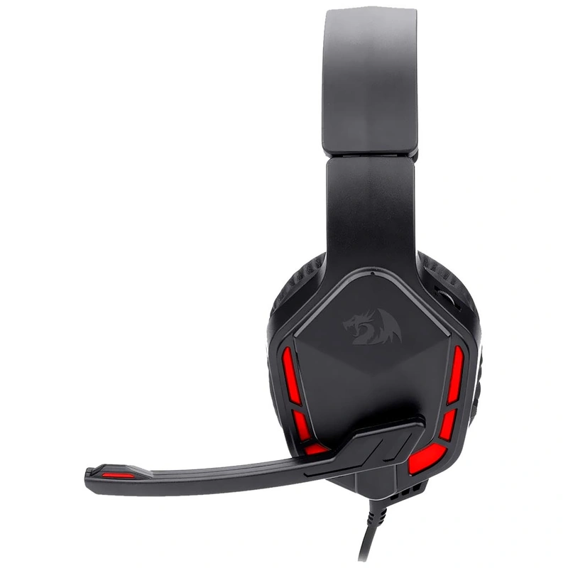 Fone Gamer Redragon H220N Themis 2 Com Fio - Preto Vermelho Analógico de 3.5 mm - USB - Imagem 2
