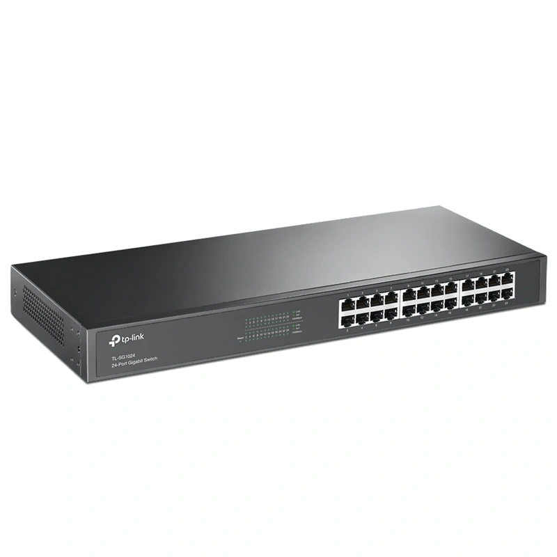 Hub Switch TP-Link TL-SG1024 24 Portas Rackmount - 101001000Mbps | Preto - Imagem 2