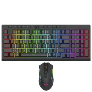 Teclado Gamer Redragon S142 Rylo Pro Combo Wireless RGB Inglês - Preto