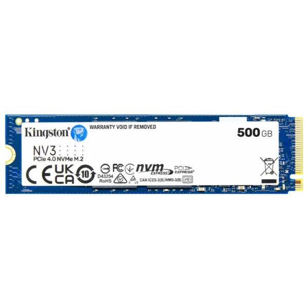 SSD Kingston M.2 500GB NV3 NVMe - SNV3S500G PCIe 4.0 x4 | SNV3S/500G