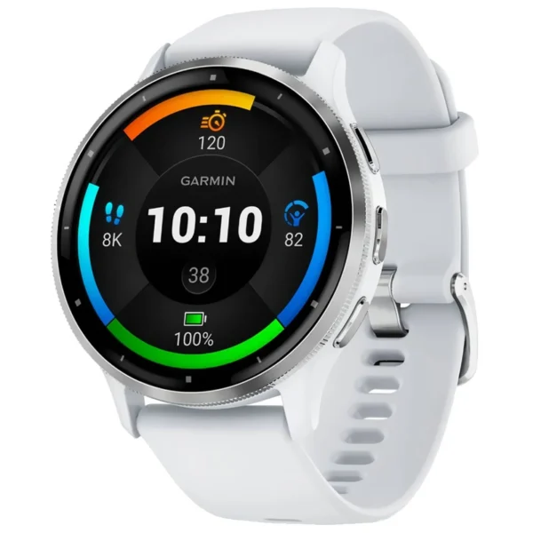 Relógio Garmin Venu 3 - Branco Prata (010-02784-00) Natação, 5 ATM Bluetooth