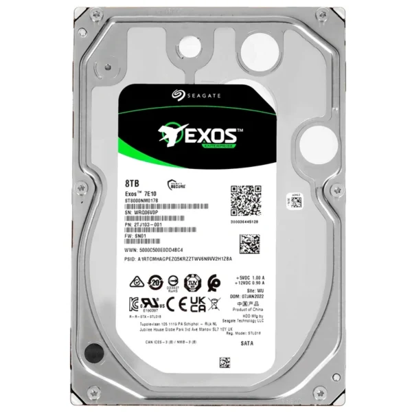 HD Seagate 8TB Exos 7E10 Enterprise 3.5 SATA 3 - 6Gb/s ST8000NM017B
