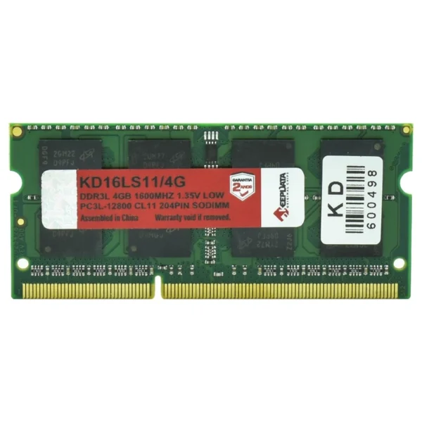 Memória RAM para Notebook Keepdata DDR3L 4GB 1600MHz - KD16LS114G SODIMM | KD16LS11/4G