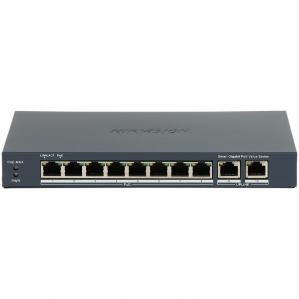 Hub Switch Hikvision DS-3E1510P-EIM 8 Portas Poe - 101001000Mbps