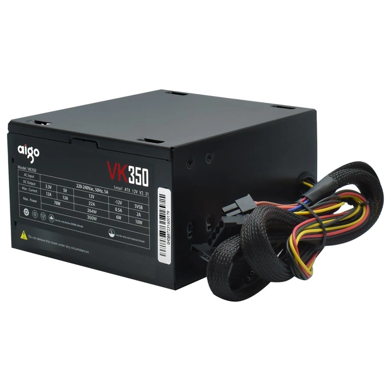 Fonte de Alimentação Aigo VK350 Real ATX 220V 350W Não modular MB 24 Pinos x 1 - Imagem 2