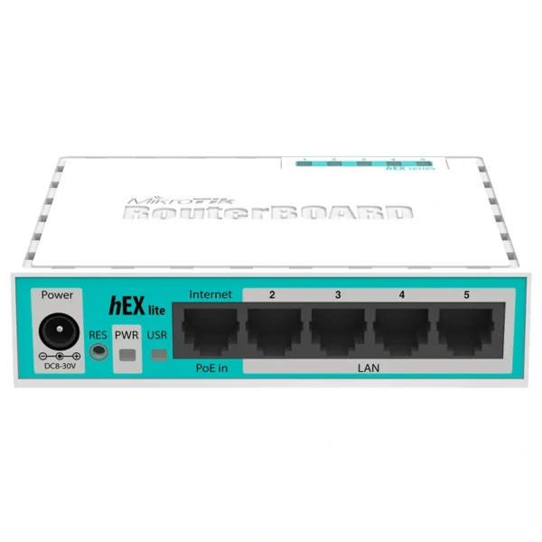 Switch Mikrotik Routerboard RB 750R2 Hex Lite - Branco | QCA9533 850 MHz