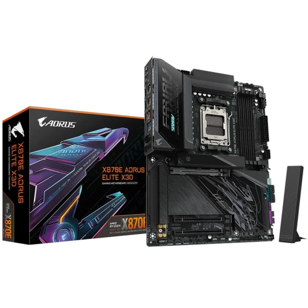 Placa Mãe Gigabyte X870E AORUS Elite X3D Socket AM5 DDR5 AMD X870E ATX